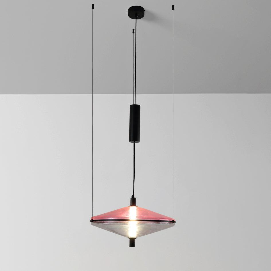 Modern Proton Cone LED Pendant Lamp Acrylic Hanging Light for Dining and Living Rooms