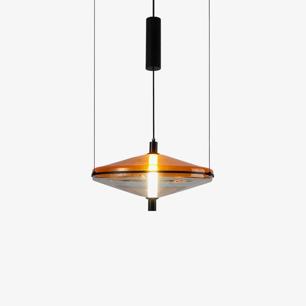 Modern Proton Cone LED Pendant Lamp Acrylic Hanging Light for Dining and Living Rooms