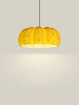 Modern Pumpkin Resin Pendant Light Decorative Hanging Lamp for Kitchen and Dining Room