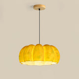 Modern Pumpkin Resin Pendant Light Decorative Hanging Lamp for Kitchen and Dining Room