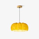 Modern Pumpkin Resin Pendant Light Decorative Hanging Lamp for Kitchen and Dining Room