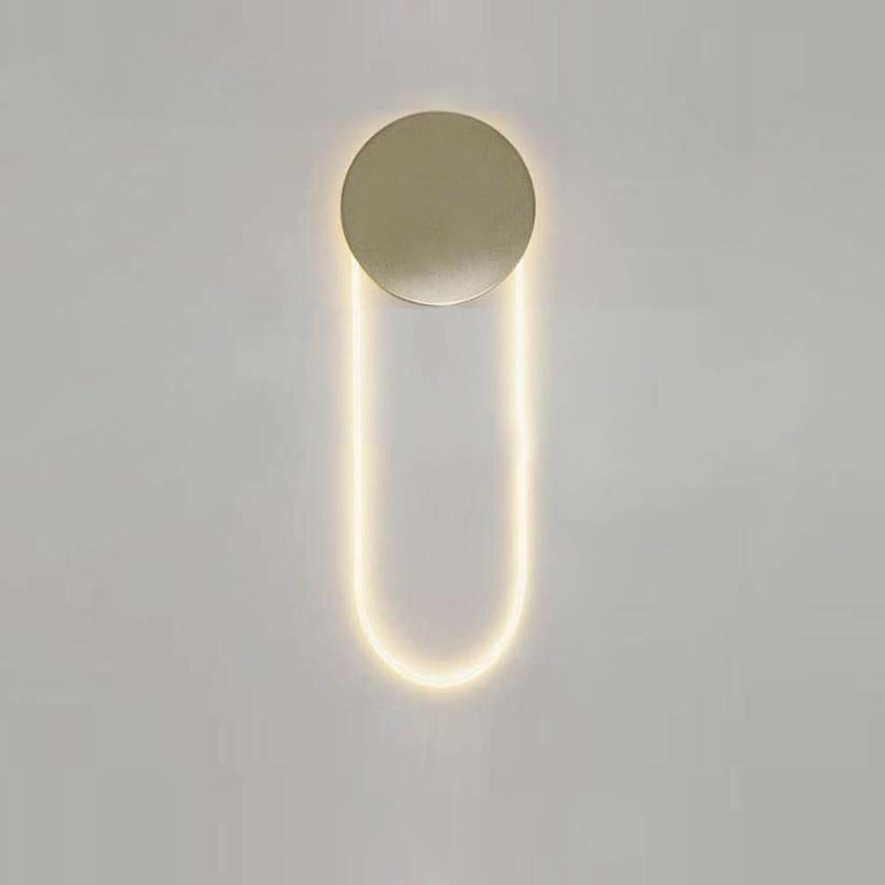 Modern RA Circular LED Wall Sconce Abstract Metal Disc Lighting for Bedroom or Living Room