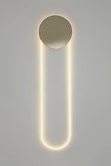 Modern RA Circular LED Wall Sconce Abstract Metal Disc Lighting for Bedroom or Living Room