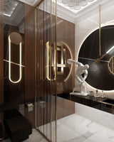 Modern RA Circular LED Wall Sconce Abstract Metal Disc Lighting for Bedroom or Living Room