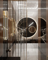 Modern RA Circular LED Wall Sconce Abstract Metal Disc Lighting for Bedroom or Living Room