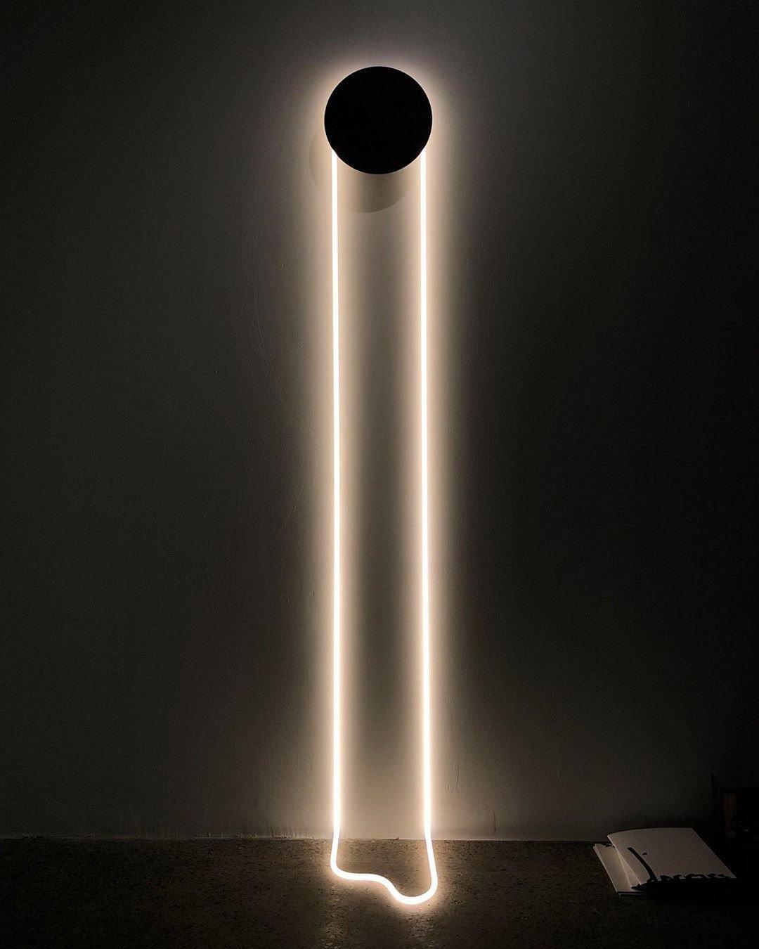 Modern RA Circular LED Wall Sconce Abstract Metal Disc Lighting for Bedroom or Living Room