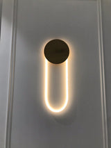 Modern RA Circular LED Wall Sconce Abstract Metal Disc Lighting for Bedroom or Living Room