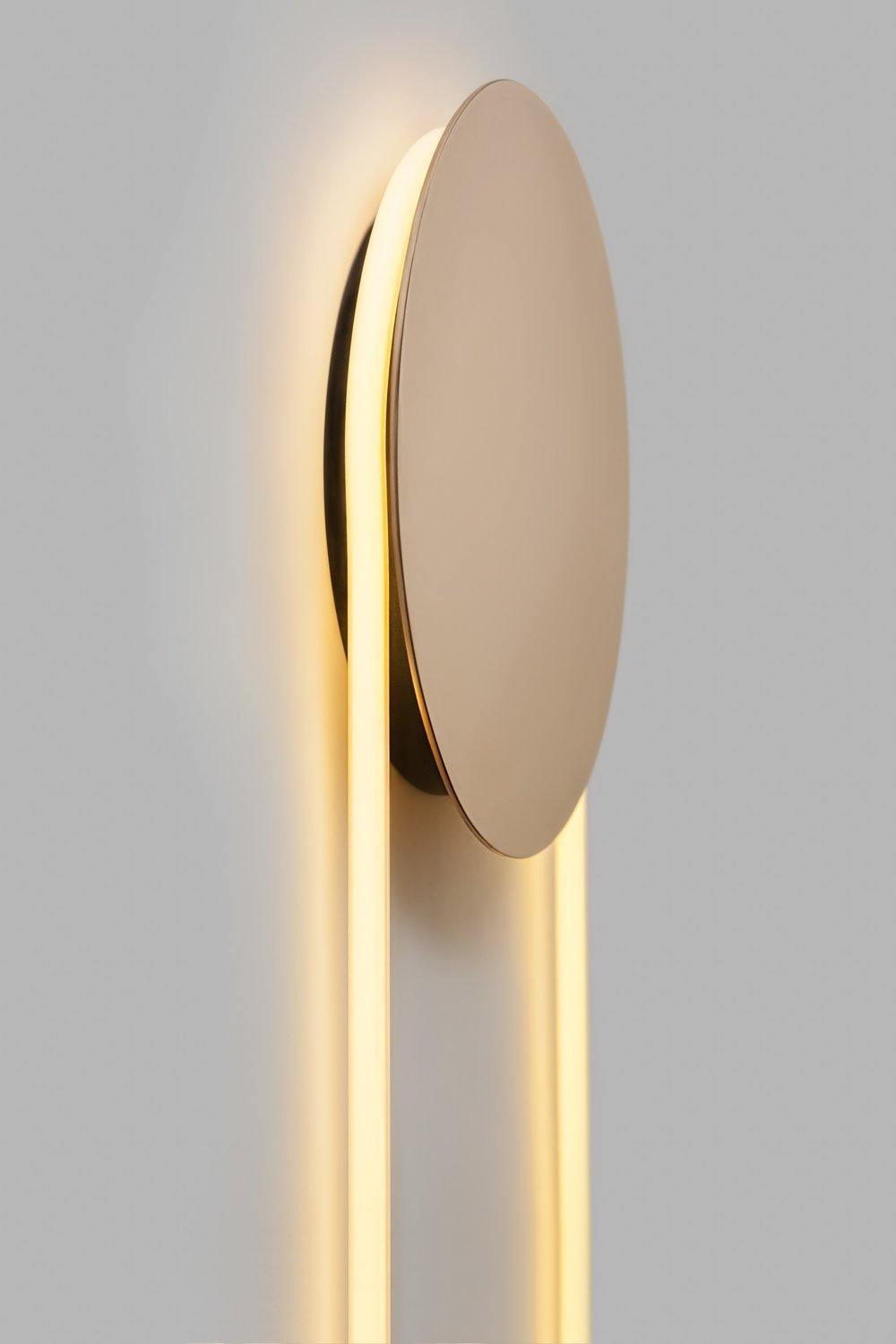 Modern RA Circular LED Wall Sconce Abstract Metal Disc Lighting for Bedroom or Living Room