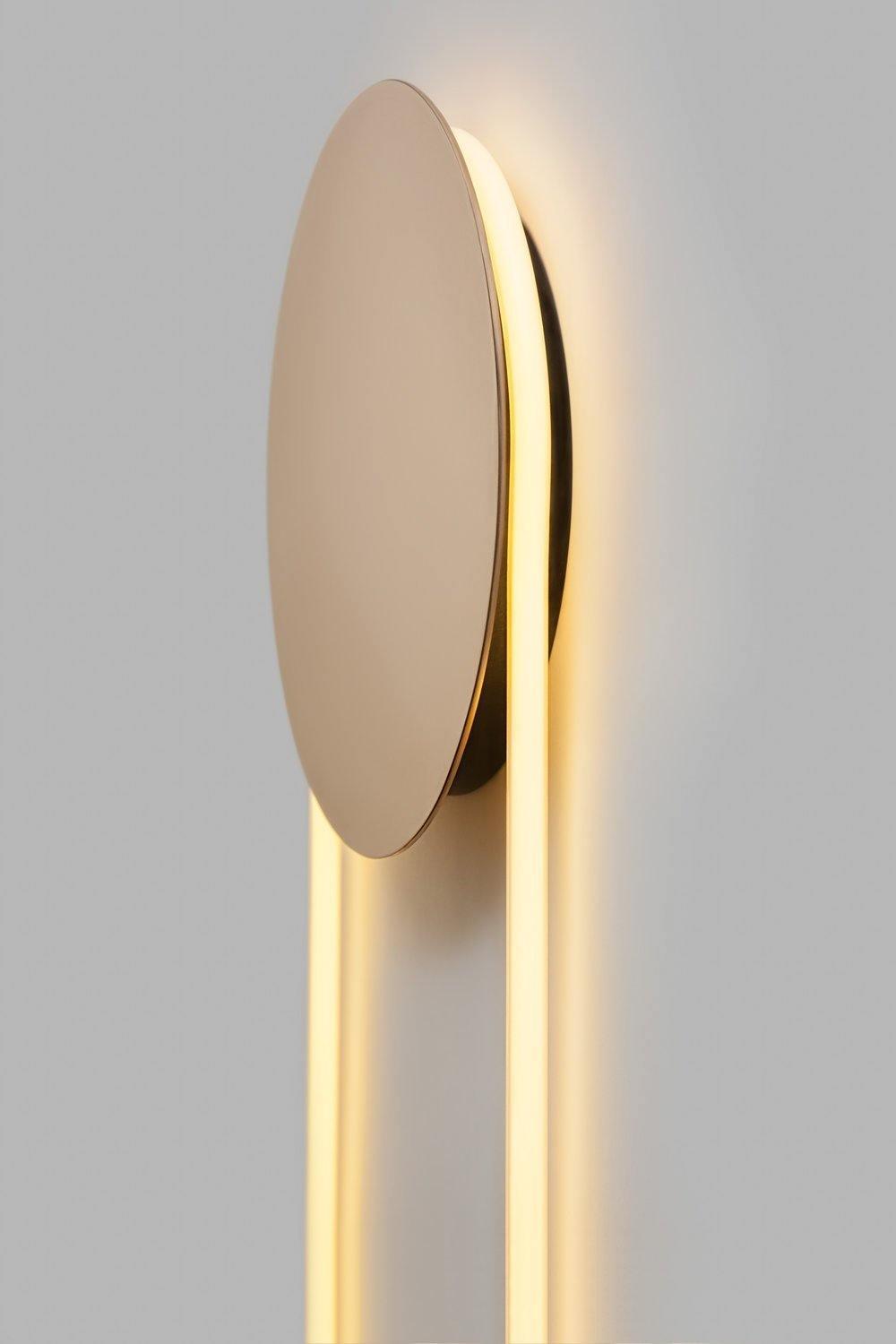 Modern RA Circular LED Wall Sconce Abstract Metal Disc Lighting for Bedroom or Living Room