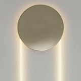 Modern RA Circular LED Wall Sconce Abstract Metal Disc Lighting for Bedroom or Living Room