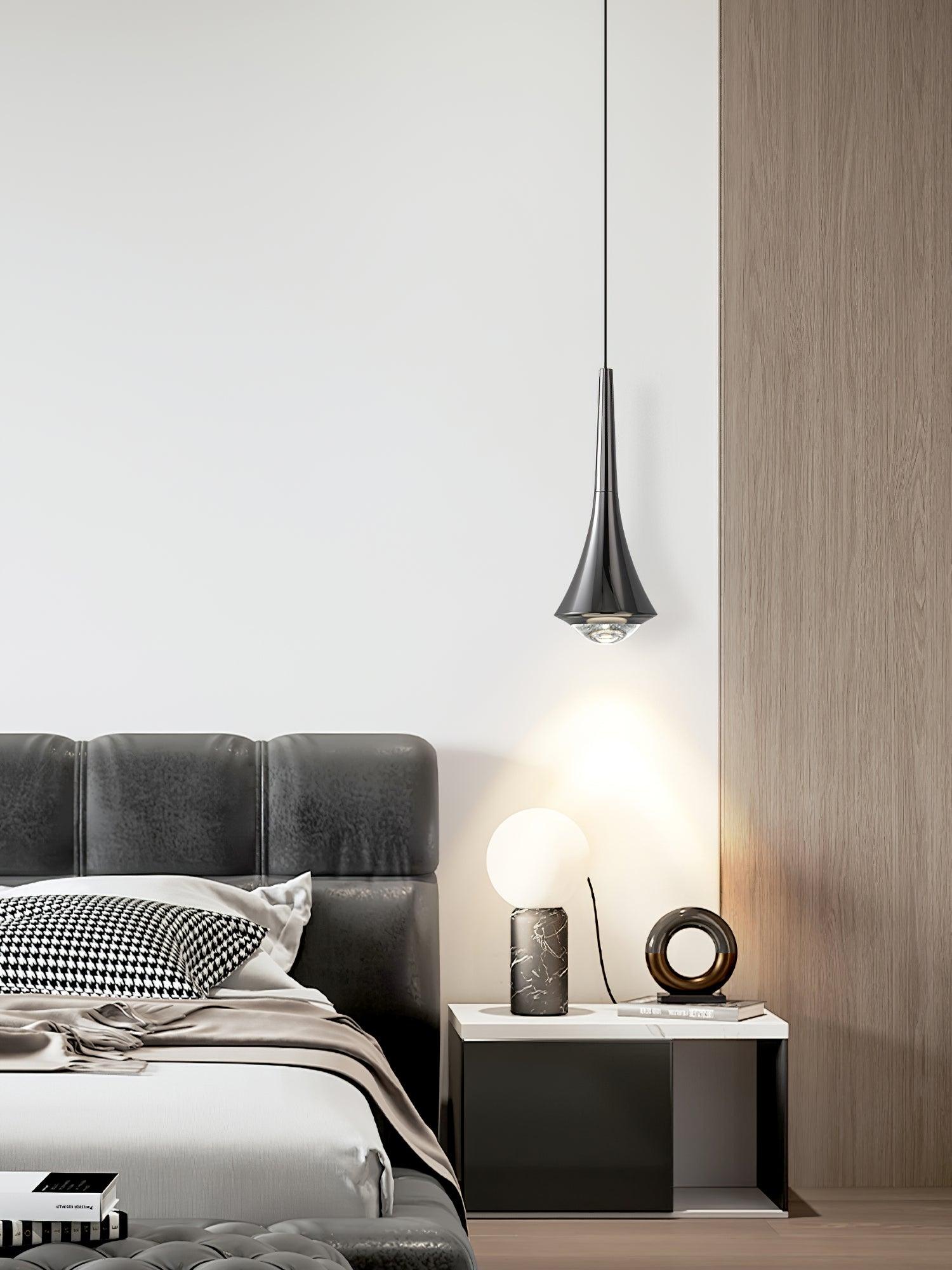 Modern Rain Multi Cascading Glass LED Pendant Light Chrome Drop Chandelier for Indoor Spaces