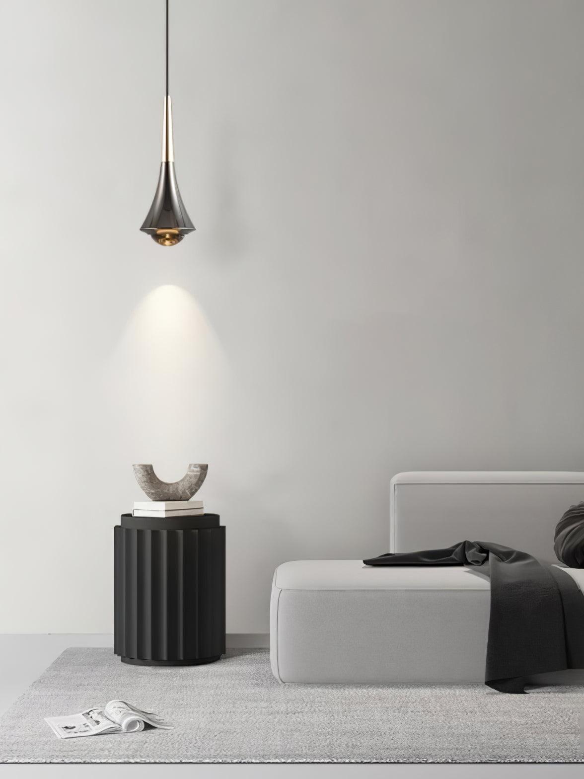 Modern Rain Multi Cascading Glass LED Pendant Light Chrome Drop Chandelier for Indoor Spaces