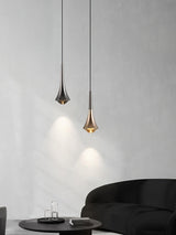 Modern Rain Multi Cascading Glass LED Pendant Light Chrome Drop Chandelier for Indoor Spaces