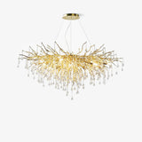 Modern Raindrop Crystal Chandelier Gold Luxury Ceiling Light Fixture