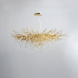 Modern Raindrop Crystal Chandelier Gold Luxury Ceiling Light Fixture