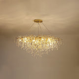 Modern Raindrop Crystal Chandelier Gold Luxury Ceiling Light Fixture