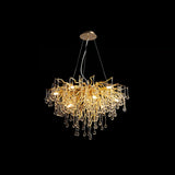 Modern Raindrop Crystal Chandelier Gold Luxury Ceiling Light Fixture