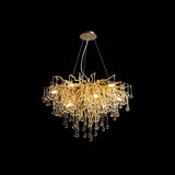 Modern Raindrop Crystal Chandelier Gold Luxury Ceiling Light Fixture
