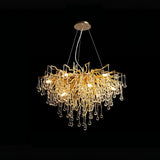 Modern Raindrop Crystal Chandelier Gold Luxury Ceiling Light Fixture