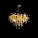Modern Raindrop Crystal Chandelier Gold Luxury Ceiling Light Fixture