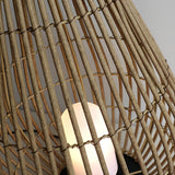 Modern Rattan Garden Lantern Waterproof Outdoor Floor Light for Patio and Landscape