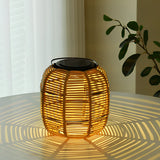 Modern Rattan Solar Garden Lantern Waterproof LED Outdoor Decorative Lawn Light