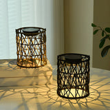 Modern Rattan Solar Garden Lantern Waterproof LED Outdoor Decorative Lawn Light