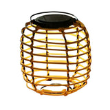 Modern Rattan Solar Garden Lantern Waterproof LED Outdoor Decorative Lawn Light