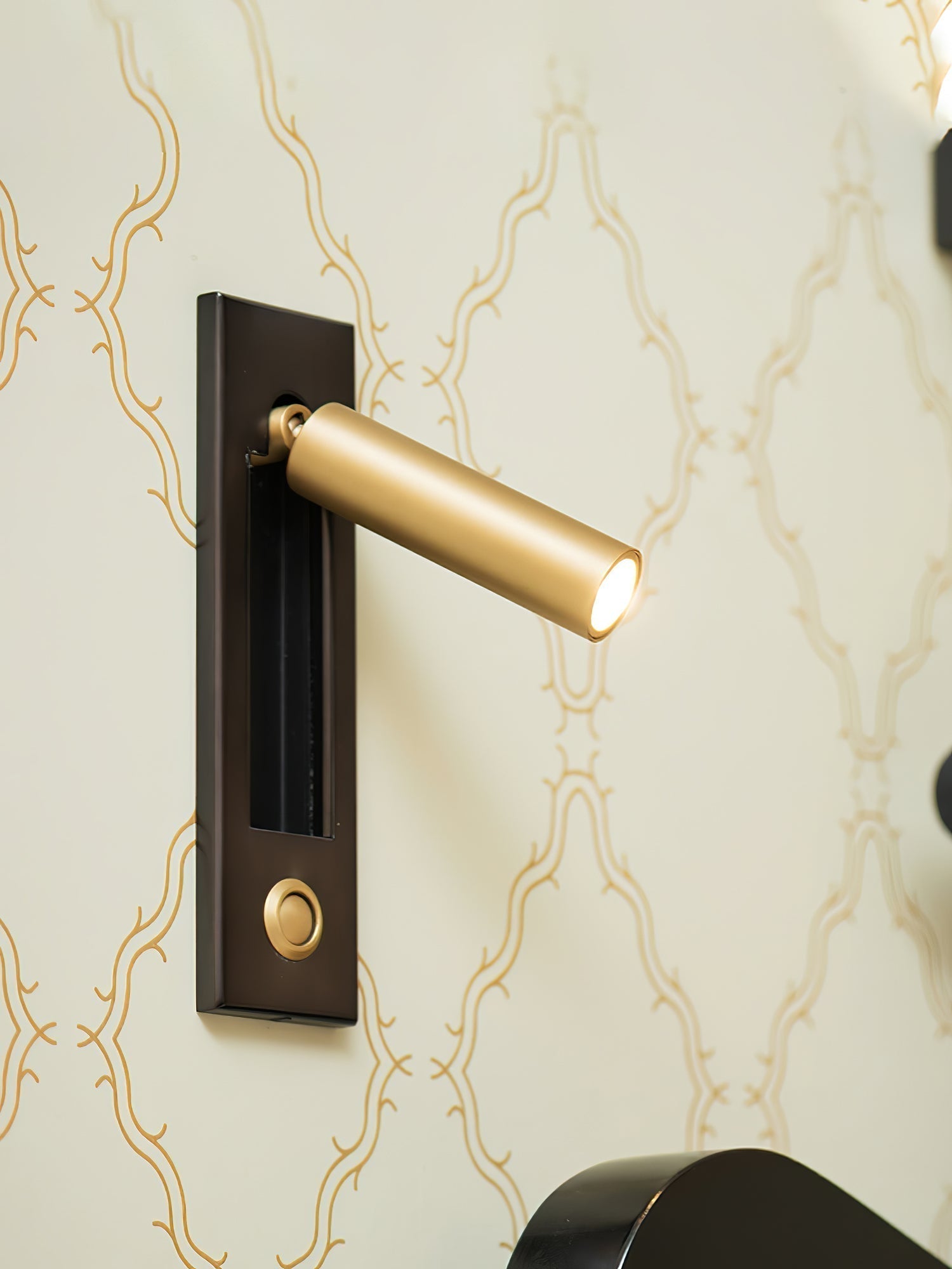 Modern Recessed LED Bedside Reading Wall Sconce Set of 2 Adjustable Swivel Light