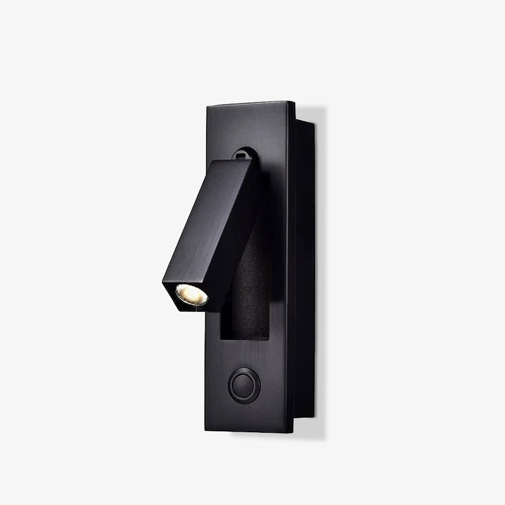 Modern Recessed LED Bedside Reading Wall Sconce Set of 2 Adjustable Swivel Light
