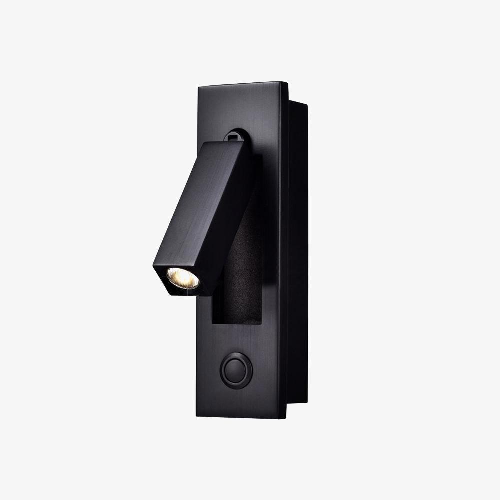 Modern Recessed LED Bedside Reading Wall Sconce Set of 2 Adjustable Swivel Light