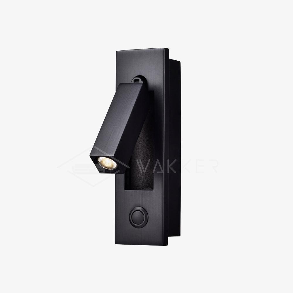 Modern Recessed LED Bedside Reading Wall Sconce Set of 2 Adjustable Swivel Light