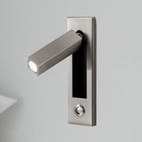 Modern Recessed LED Bedside Reading Wall Sconce Set of 2 Adjustable Swivel Light
