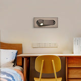 Modern Recessed LED Bedside Wall Sconce with Adjustable Reading Light and Push Button Mechanism