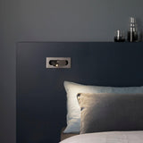 Modern Recessed LED Bedside Wall Sconce with Adjustable Reading Light and Push Button Mechanism