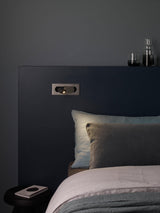 Modern Recessed LED Bedside Wall Sconce with Adjustable Reading Light and Push Button Mechanism