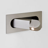 Modern Recessed LED Bedside Wall Sconce with Adjustable Reading Light and Push Button Mechanism