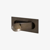 Modern Recessed LED Bedside Wall Sconce with Adjustable Reading Light and Push Button Mechanism