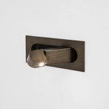 Modern Recessed LED Bedside Wall Sconce with Adjustable Reading Light and Push Button Mechanism