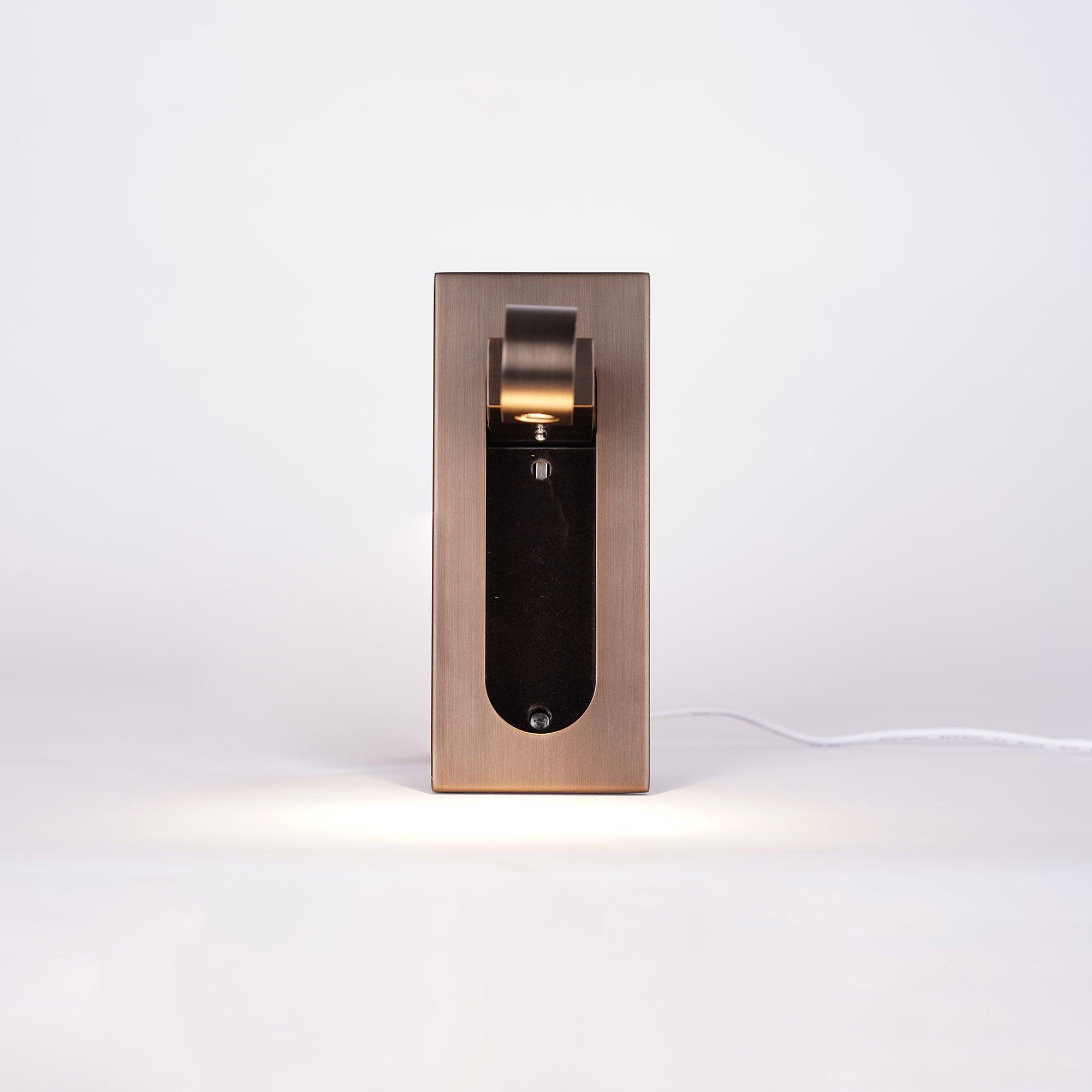 Modern Recessed LED Bedside Wall Sconce with Adjustable Reading Light and Push Button Mechanism