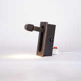Modern Recessed LED Bedside Wall Sconce with Adjustable Reading Light and Push Button Mechanism