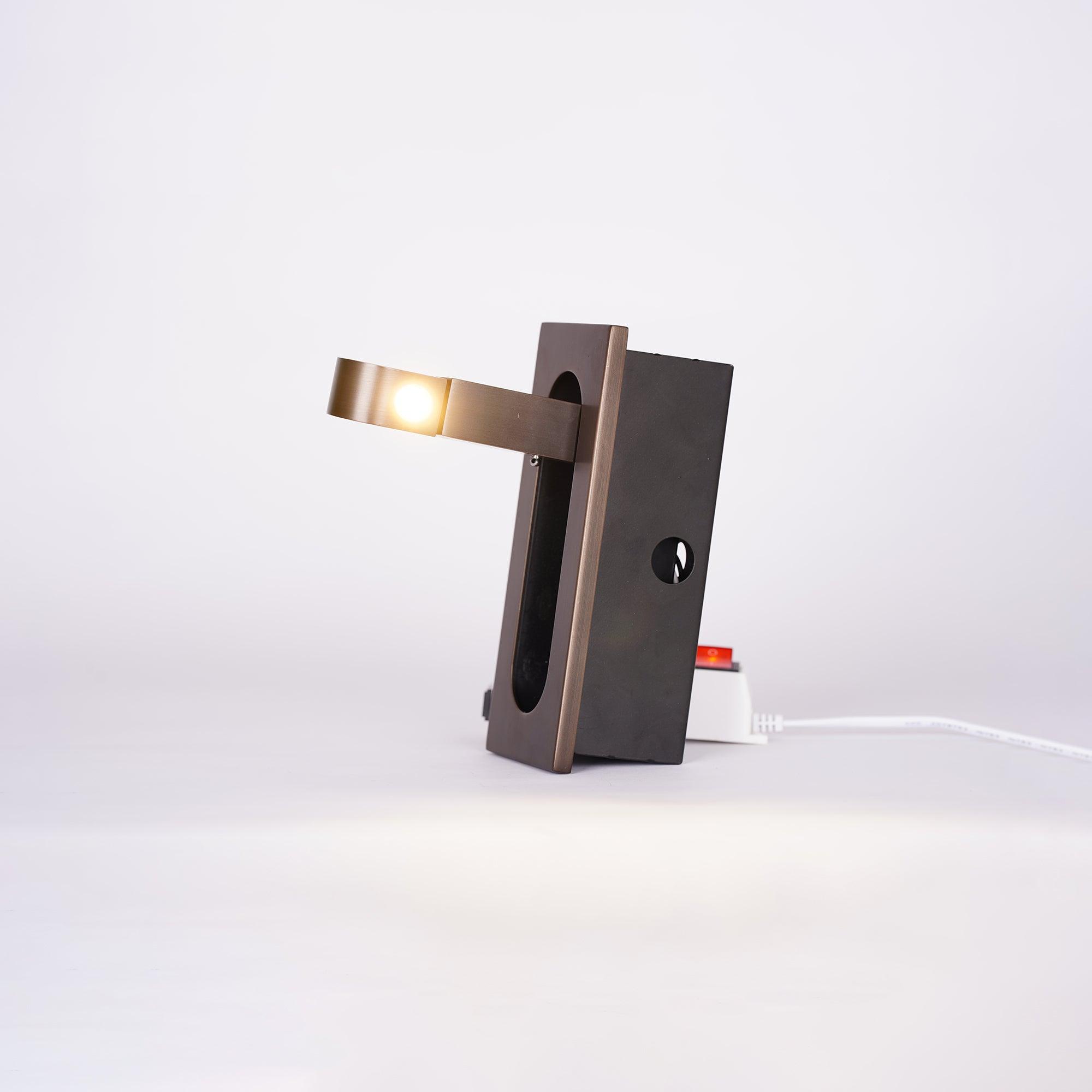 Modern Recessed LED Bedside Wall Sconce with Adjustable Reading Light and Push Button Mechanism