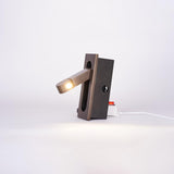 Modern Recessed LED Bedside Wall Sconce with Adjustable Reading Light and Push Button Mechanism