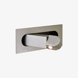 Modern Recessed LED Bedside Wall Sconce with Adjustable Reading Light and Push Button Mechanism