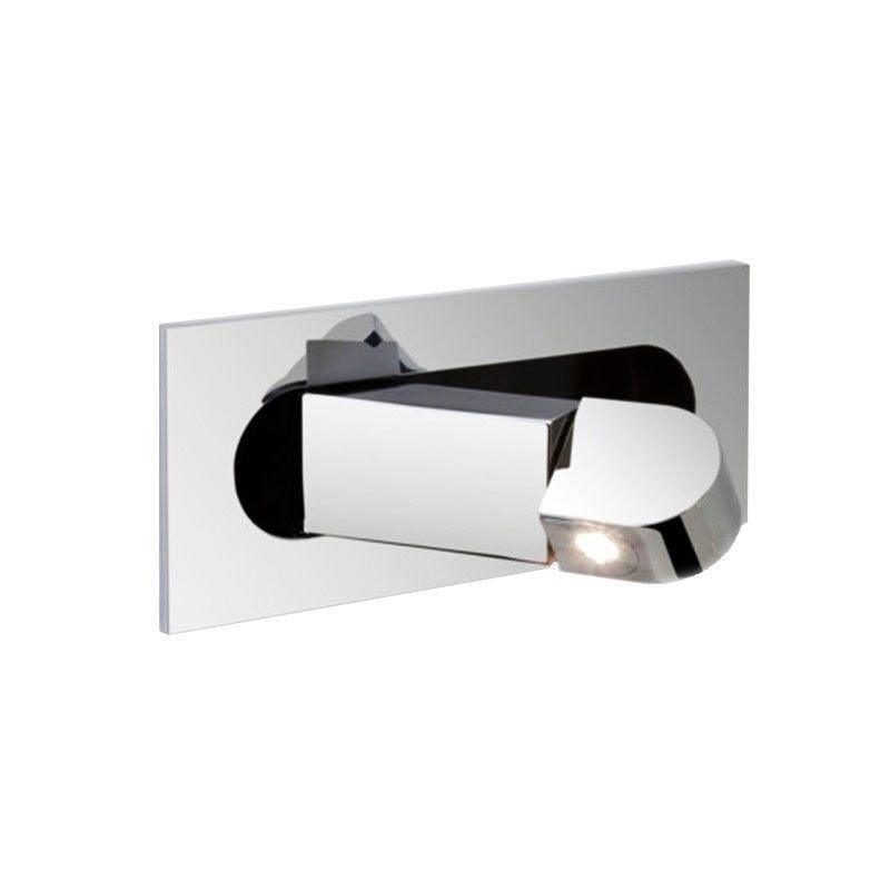 Modern Recessed LED Bedside Wall Sconce with Adjustable Reading Light and Push Button Mechanism
