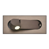 Modern Recessed LED Bedside Wall Sconce with Adjustable Reading Light and Push Button Mechanism