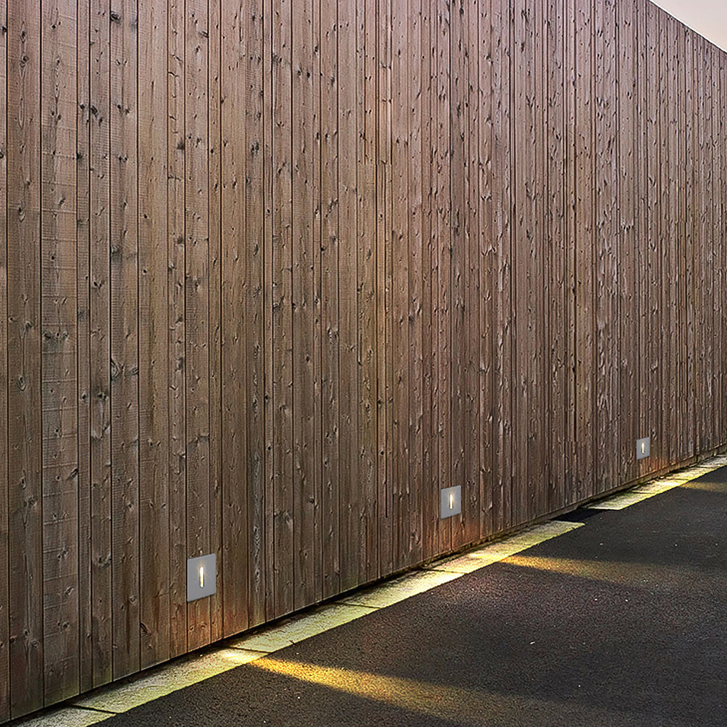 Modern Recessed LED Outdoor Step Lights IP54 Waterproof Stairway Sconces for Landscape Lighting