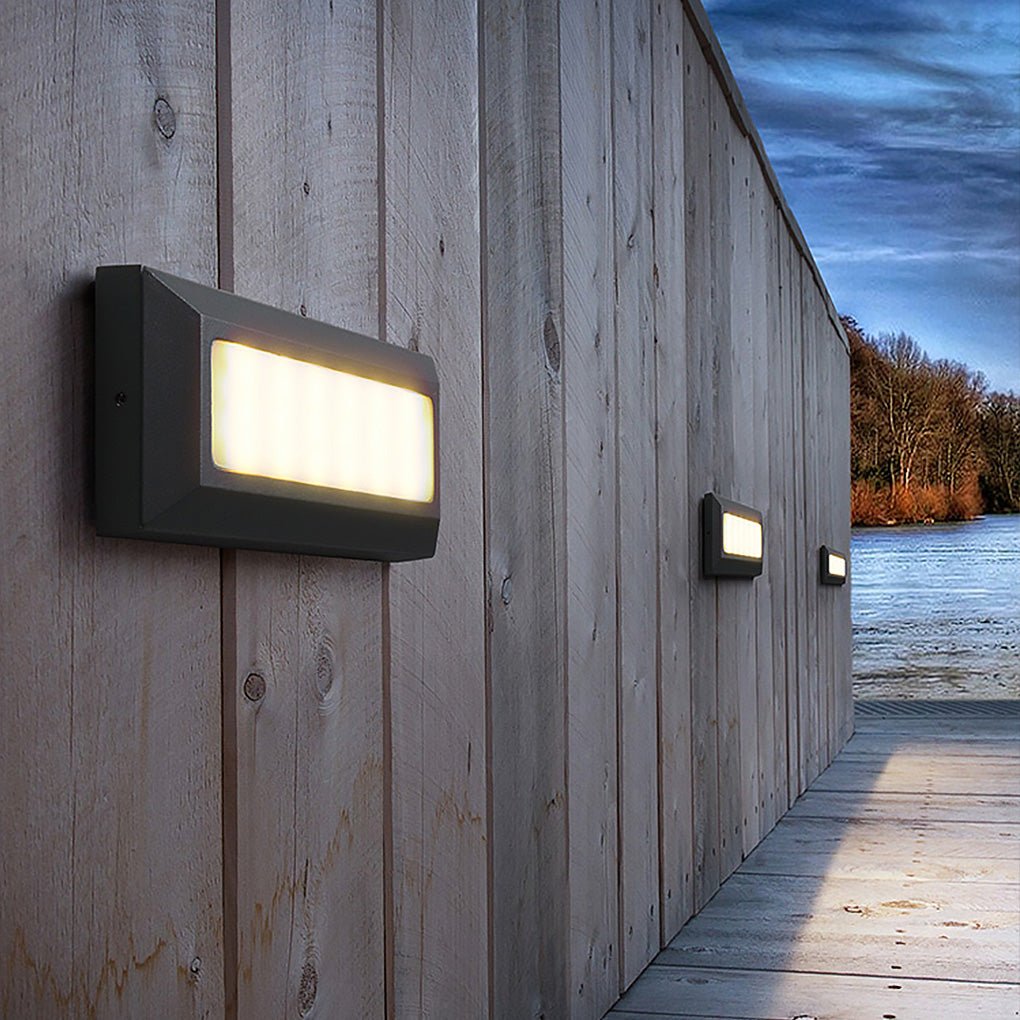 Modern Recessed Outdoor LED Step Lighting 9W Waterproof IP54 Stair and Path Lights for Exterior Deck and Walkway