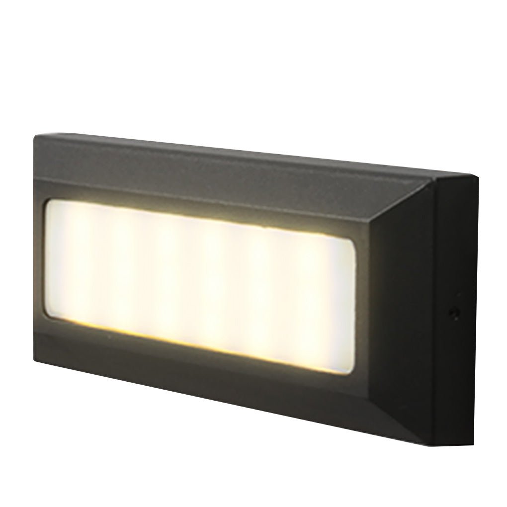 Modern Recessed Outdoor LED Step Lighting 9W Waterproof IP54 Stair and Path Lights for Exterior Deck and Walkway