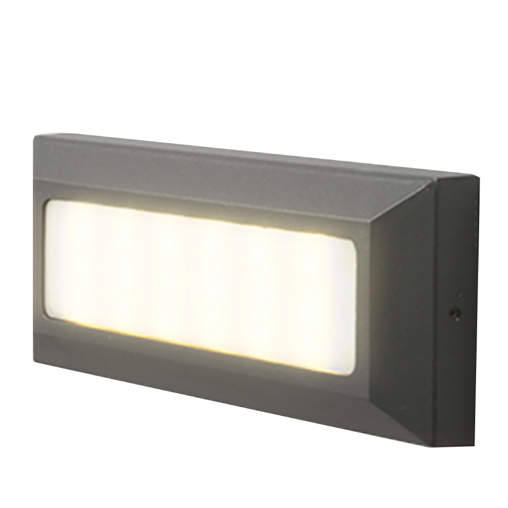 Modern Recessed Outdoor LED Step Lighting 9W Waterproof IP54 Stair and Path Lights for Exterior Deck and Walkway